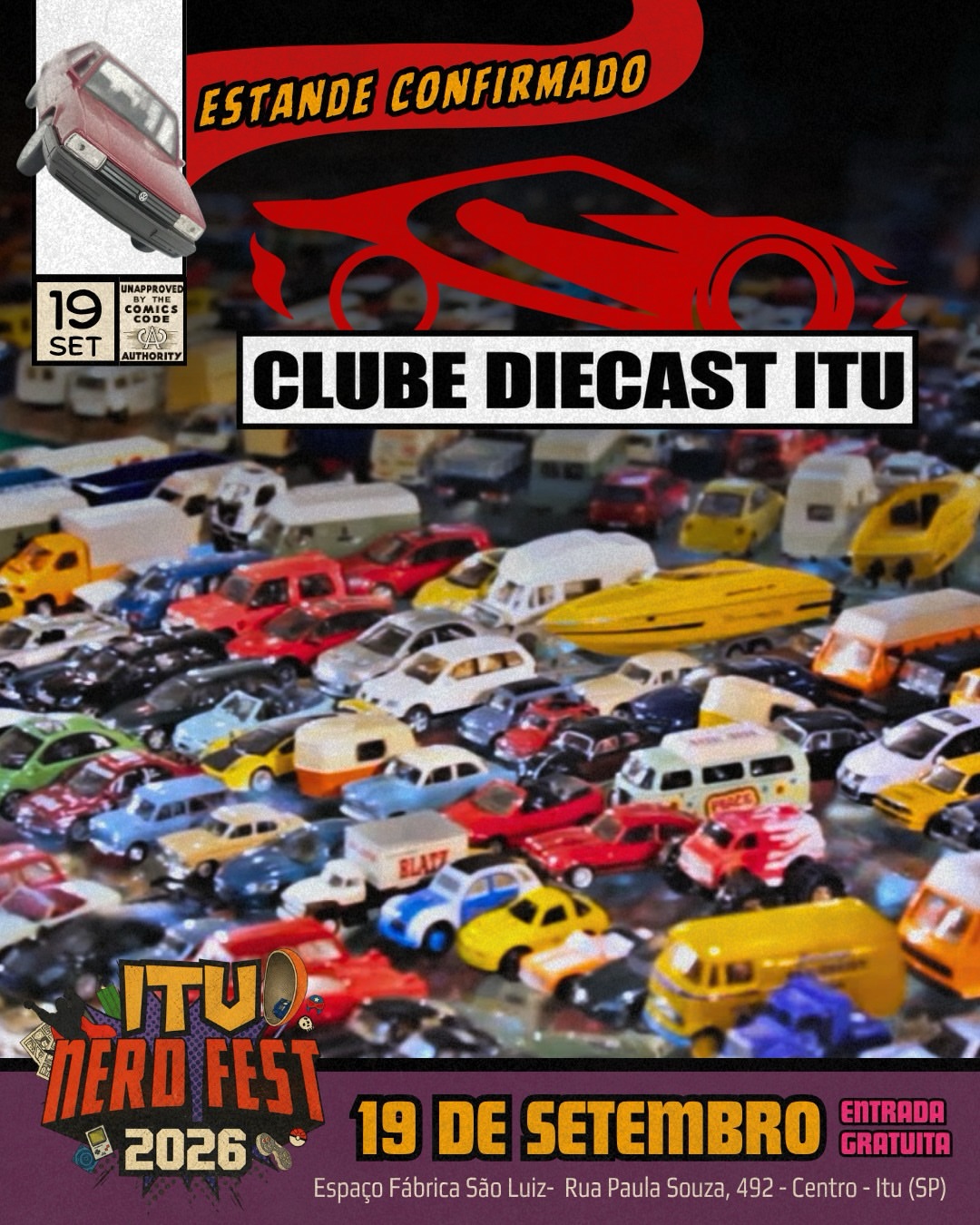 Clube Diecast Itu no Itu Nerd Fest 2026 — Itu, SP