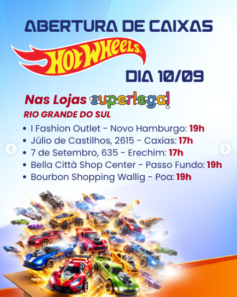Abertura de Caixas Hot Wheels — Superlegal Erechim — Erechim, RS