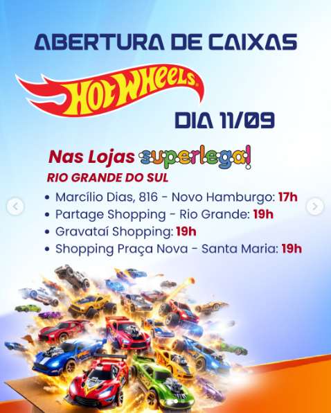 Abertura de Caixas Hot Wheels — Superlegal Rio Grande — Rio Grande, RS