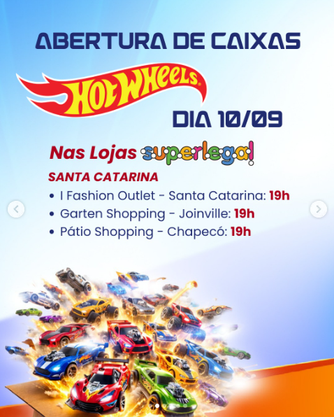Abertura de Caixas Hot Wheels — Superlegal Garten Shopping — Joinville, SC